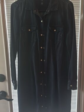 GAP Dark Blue wash Denim Snap up Shirt Dress